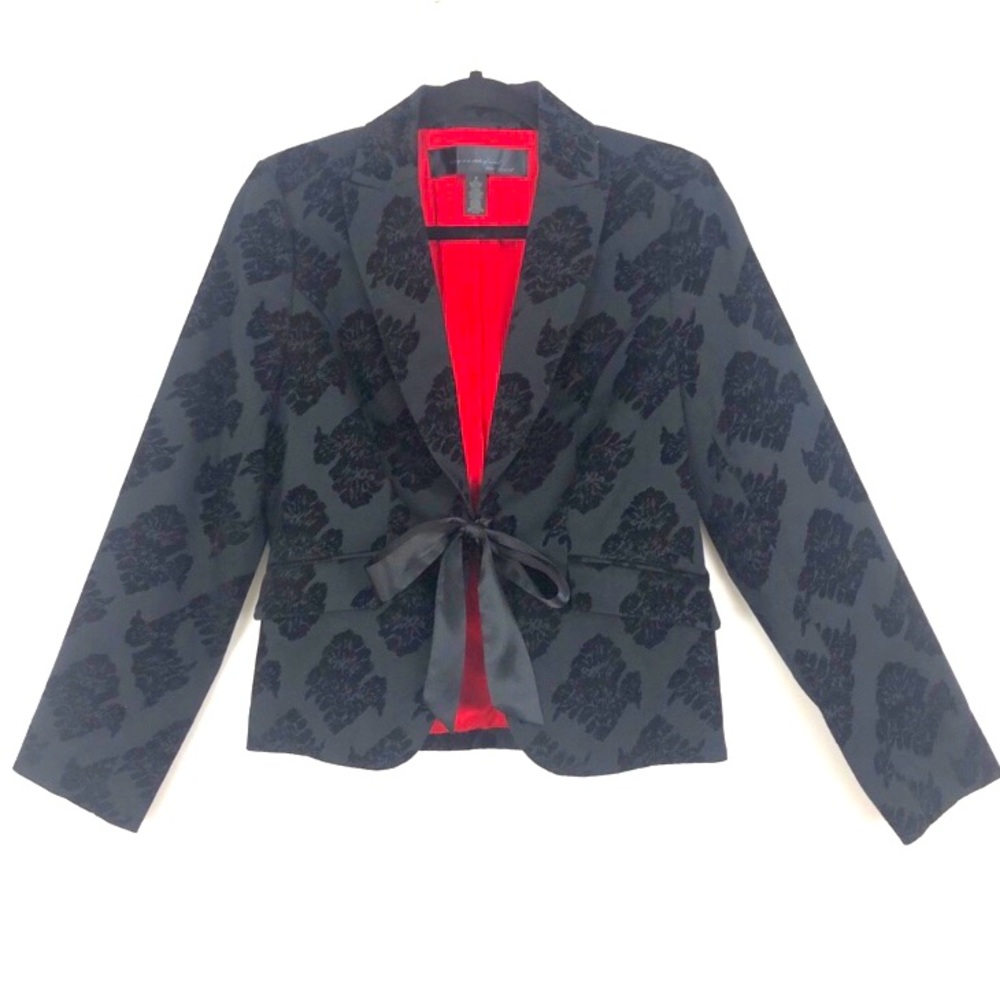 Apostrophe 2 Black Floral Velvet Embossed Jacket